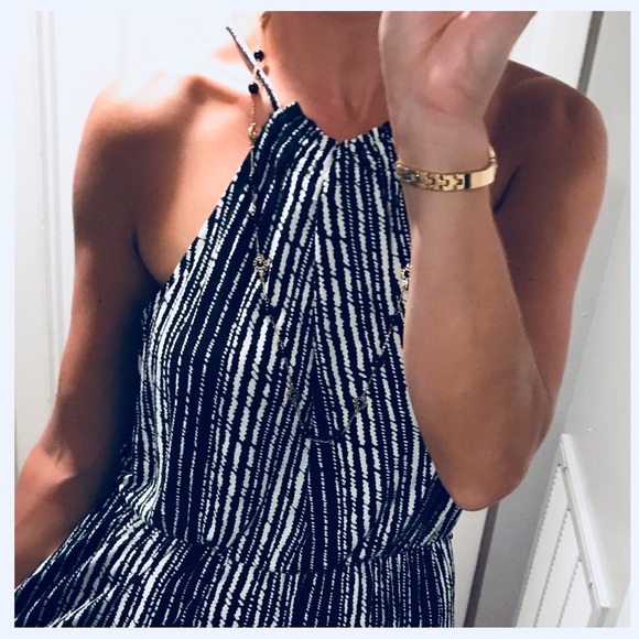 Loft Black and White halter dress - Picture 2 of 8